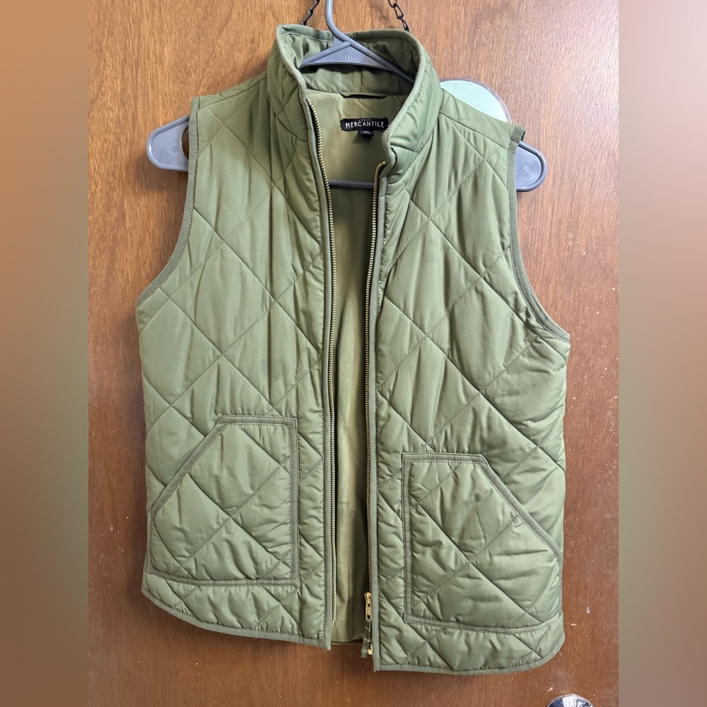 Green Quilted Vest by J Crew Mercantile